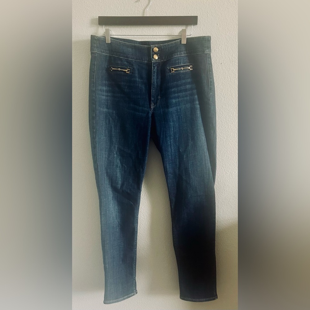 WHBM HIGH RISE HORSE-BIT SLIM FIT JEANS IN CURVY CUT SIZE 12 - Picture 4 of 5